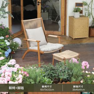 Yu Senyi Кресло для отдыха manshan lounge chair с подушкой и подставкой для ног, в комплекте песок