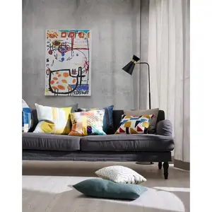 Декоративная подушка Tony с наволочкой и наполнителем, 1 шт. Apelt, Petrol + unifarben