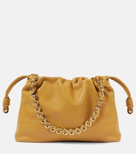 Фламенко Большой кожаный клатч Loewe, цвет sahara