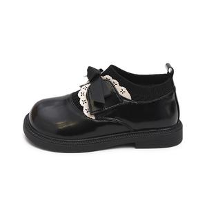 Детская кожаная обувь Детская Budding, черный