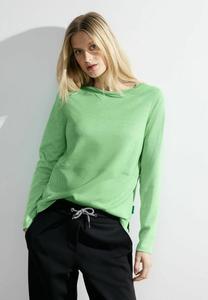 Топ с длинными рукавами Cecil, цвет Mottled Green