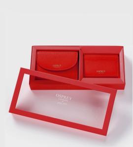 Подарочный набор кожаного кошелька Tilly OSPREY LONDON, красный