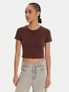 Футболка slim fit Delanor 50512000 Hugo, коричневый