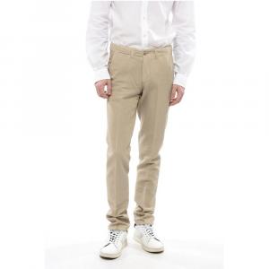 Льняные и хлопковые брюки-чинос с шлевками для ремня Corneliani, Beige