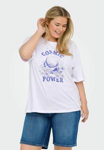 Футболка ONLY Carmakoma Print T-shirt, Bright White/White