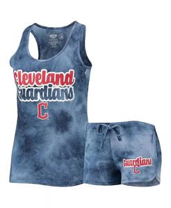 Женский комплект из майки и шорт темно-синего цвета Cleveland Guardians Billboard Racerback Concepts Sport, синий