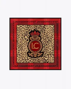 Платок в клетку и с анималистичным принтом красно-черный U Lola Casademunt, бордовый