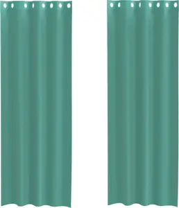 Шторы из вуали с люверсами, 2 шт., бирюзовый цвет vidaXL