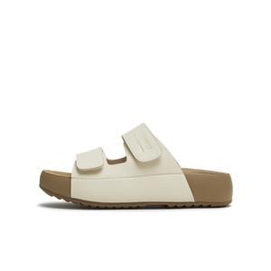 Резиновые тихие износостойкие тапочки-слайды женские цвета экрю Teenmix, Ecru