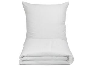 Zollner Комплект постельного белья, 2 комплекта: 80 x 80 см + 140 x 200 см, 80% хлопок, 20% полиэстер, белый