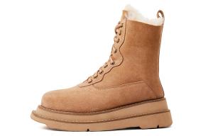 Зимние сапоги женские абрикосовые Stooshe