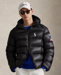 Мужская пуховая куртка Hawthorne Flag Polo Ralph Lauren, Polo Black