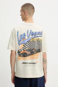 Хлопковая футболка Hollister Co., бежевый