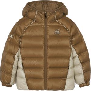 Детская куртка пуховик MLB KIDS, коричневый