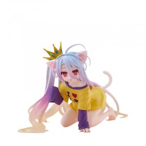 TAITO Футболка No Game No Life с милыми кошачьими ушками, белая