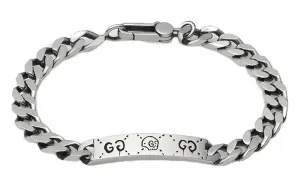 GUCCI Ghost 925 Sterling Silver кубинская цепь унисекс серебро