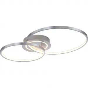 Потолочный светильник LED ASMINA с LED-панелью, 1 шт., теплый белый Just Light, алюминий