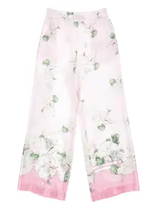 Брюки с цветочным принтом Monnalisa, розовый