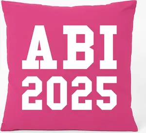 Подушка для дивана Huuraa ABI 2025, подарок на выпускной, 40x40 см, с наполнителем цвета фуксии, хлопковый сувенир ABI 2025 Hellweg Druckerei