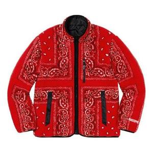 Куртка reversible bandana fleece jacket 'red' Supreme, красный