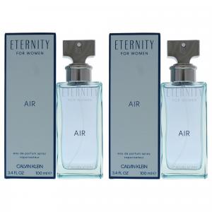 Парфюмерная вода Eternity Air от Calvin Klein для женщин - 3,4 унции (99 мл) - упаковка из 2 флаконов, прозрачный