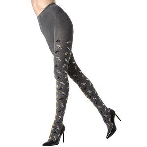 Бесшовные колготки-свитера с милыми кошечками Memoi