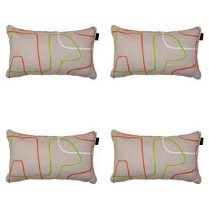 Декоративная подушка Madison Joah 4er-Set, коричневый - красный