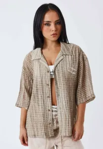 Блузка на пуговицах с эффектом иллюзии Project X Paris, Ivoir