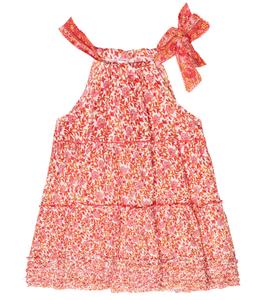 Платье Карин с цветочным принтом Poupette St Barth Kids, Pink Mistral