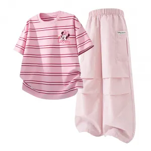 Детская спортивная футболка с круглым вырезом Disney, delorine k розовый коричневый+dihuo long hook-and-loop k черный