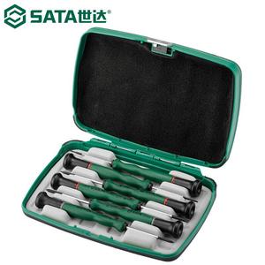 SATA 09312 набор прецизионных отверток, набор крестообразных отверток, бытовой мини-набор отверток, набор из 6 предметов из легированной стали SVCM