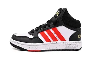 Кроссовки Adidas Hoops Mid Cloud White Vivid Red Core Black GS