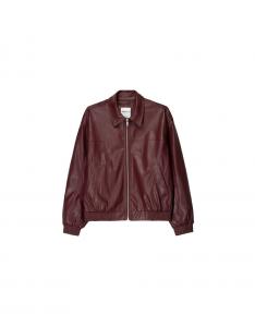 Демисезонная куртка Bershka, Wine red