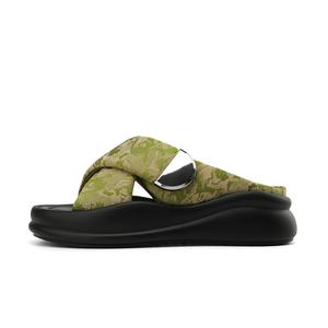 DAPHNE Женские слайдеры Black/Beige/Green - Green, цвет Green