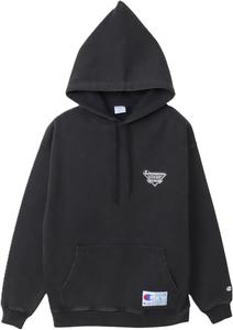 Мужская толстовка Champion с длинными рукавами, из французского махрового трикотажа, свободного кроя, из хлопка, с вышитым логотипом США, в стиле Action Style C3-C107, черный