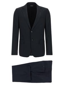 Платье в тонкую полоску Zegna, синий