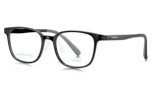MUZU Пластиковая квадратная оправа для очков TR/Memory унисекс, Versatile black-C10+0 degree flat light anti-blue light lenses