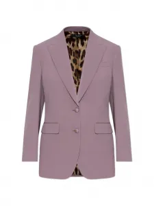 Жакет с V-образным вырезом и застежкой на пуговицы DOLCE & GABBANA, фиолетовый