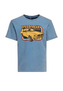 Рубашка с принтом Acid-Washed Speedfreak KING KEROSIN, небесно-голубой