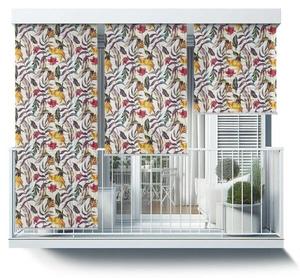 Рулонные шторы Tulup Tropische Blumen und Blätter, 150x180x1 см, многоцветный