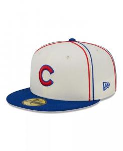 Мужская кремовая шляпа Royal Chicago Cubs Chrome Sutash 59FIFTY New Era, слоновая кость/кремовый
