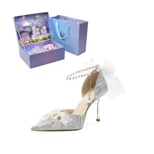 Женские туфли на высоком каблуке, серебристые ROBINHOOD, Silver