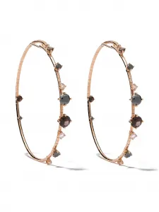 Серьги Rugiada из белого золота с бриллиантами Mattia Cielo, розовый