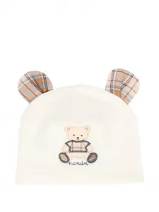 Детская шапочка с медвежьими ушками NANAN, белый