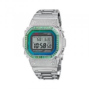Часы Casio G-Shock Full Metal GMW-B5000 Series, арт. GMW-B5000PC-1, серебристый/зеленый