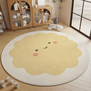 Xinglianxin Ковер 300 см диаметр для детской/спальни/гостиной, моющийся, легкий в уходе, цвет Energy Biscuit, шерстеподобный