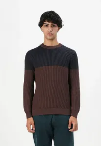 Свитер с хромированной отделкой Tom Tailor, Navy/Brown