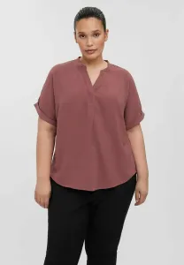 Блузка mit kurzen armeln vausschnitt Vero Moda Curve, Rose Brown