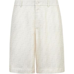 Шорты Ff Jacquard Satin FENDI, белый