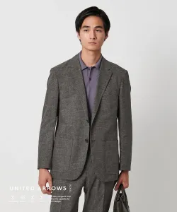 Однобортный пиджак UA COZY COOL DOTS с принтом, застежка на две пуговицы - можно стирать, эластичный в двух направлениях, не мнется United Arrows, цвет Dk.Gray